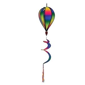 In The Breeze Blended Rainbow Hot Air Balloon Spinner Windsock Multicolor